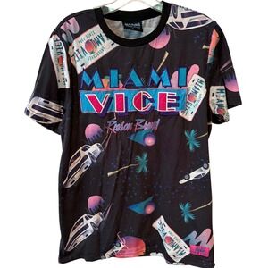 Reason Brand Men's Miami Vice Collab 80's Colorful Tee in Size L